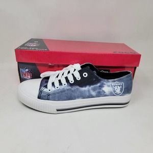 Women's NFL Las Vegas Raiders Tie Dye Canvas Shoes All Sizes